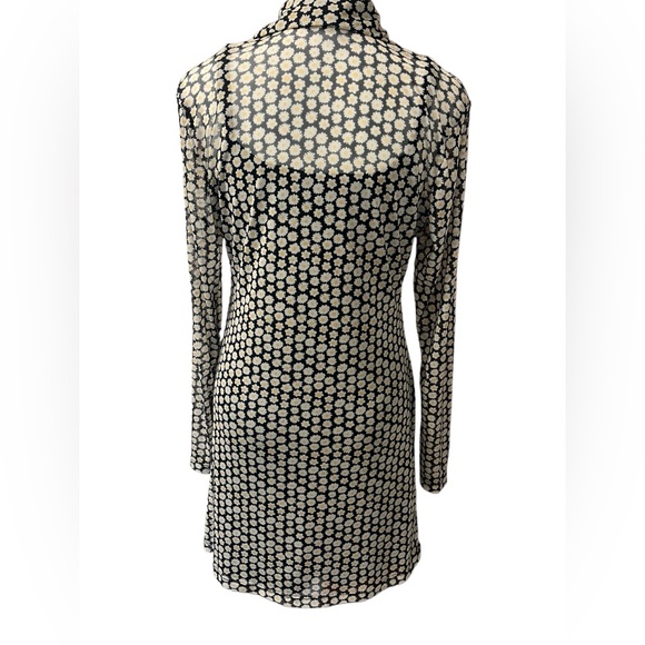 Wild Fable Daisy/Flower Print Sheer Dress w/Black Slip - Size Small - Picture 6 of 11